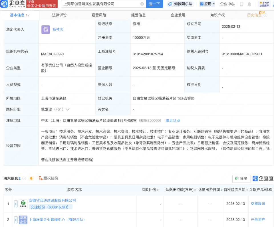 交建股份投資布局新賽道，新設實業發展公司聚焦廚具衛具及日用雜品
